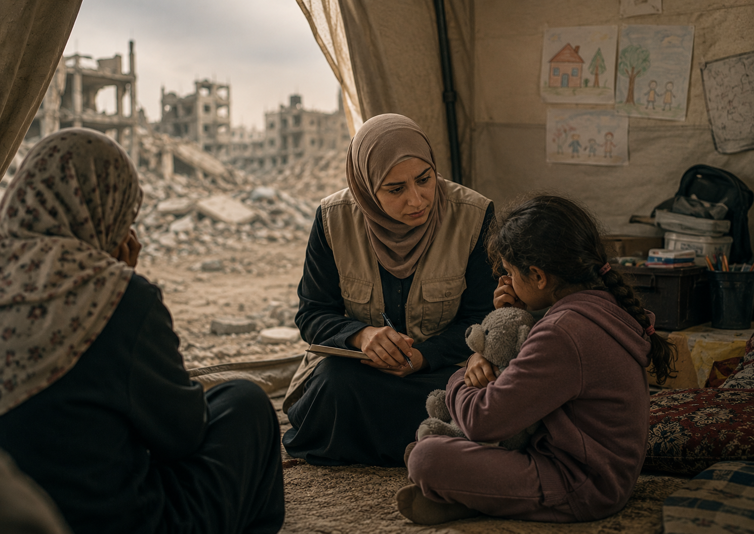 المعالجون تحت النار: كيف يواجه الأخصائيون النفسيون جراحهم في غزة؟